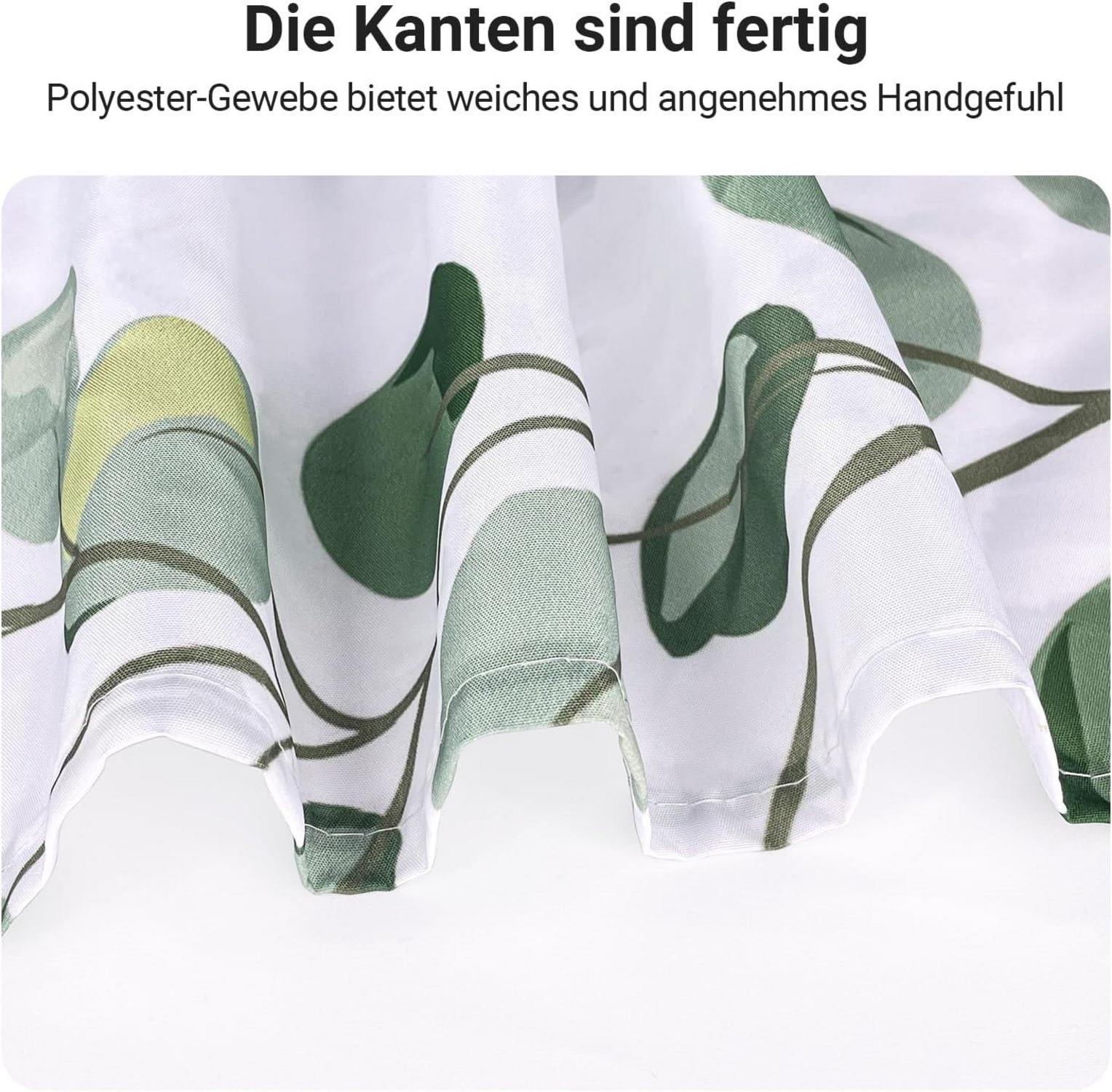 Lerores Duschvorhang 180x200 grüne Blätter wasserdicht antibakteriell