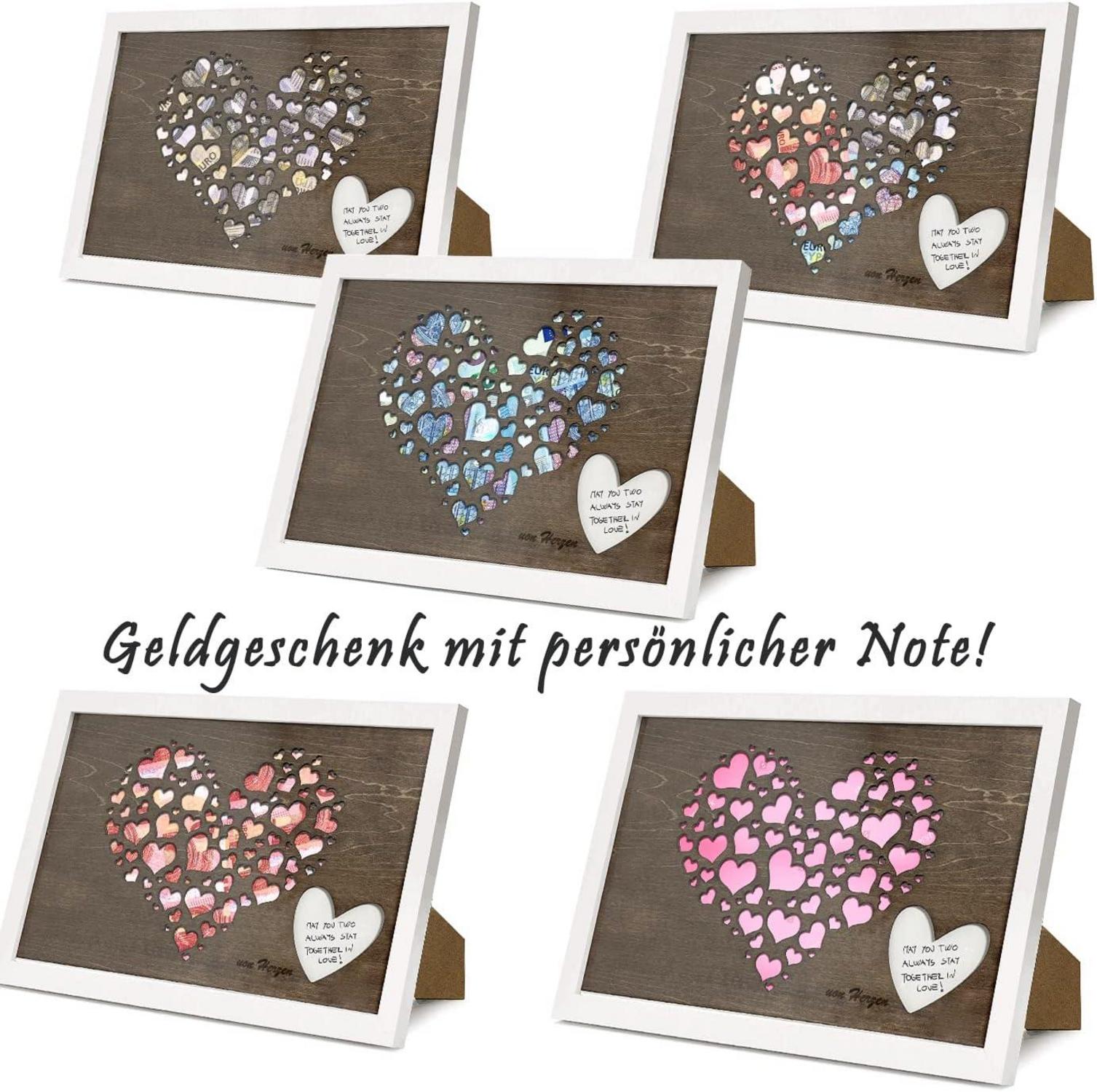 Kiilys Geldgeschenk Bilderrahmen Herzmotiv Hochzeit Geburtstag