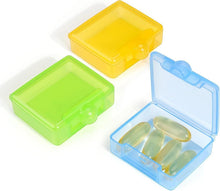 Tablettenbox Tragbar Pillendose für Vitamine und Fischöl (Gelb Grün