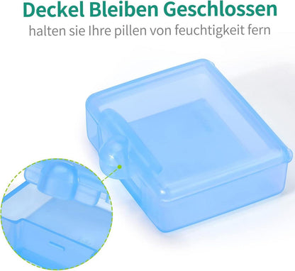 Tablettenbox Pillendose Vitamine Fischöl Aufbewahrungsdose Blau Lila