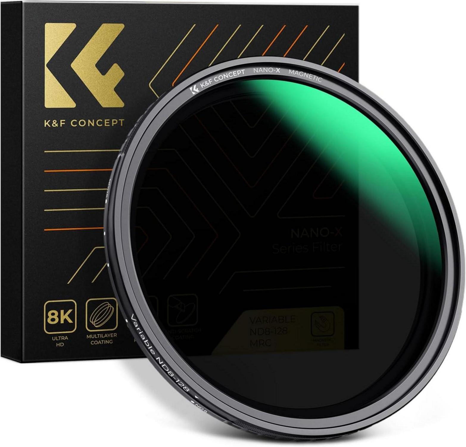 Variable ND Filter 67mm Magnetischer Graufilter ND8-128