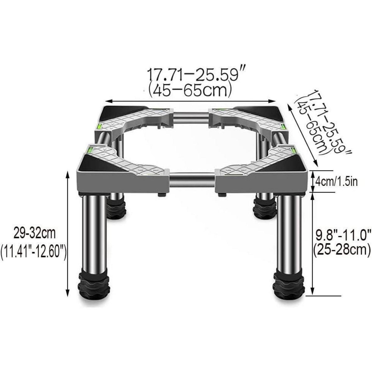 Einstellbarer Kühlschrank-Sockel mit Antirutschfüßen 45-65cm