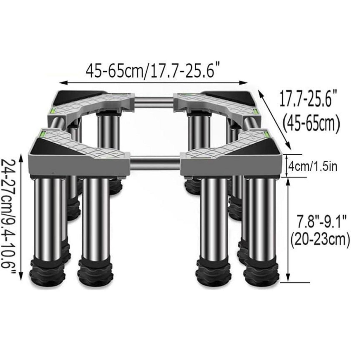 Einstellbarer Sockel für Kühlschrank/Waschmaschine (45-65cm)