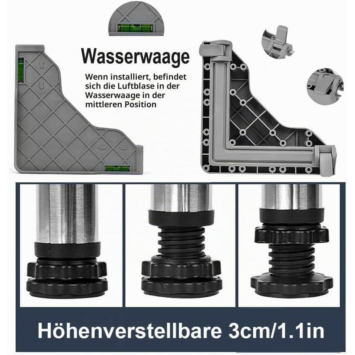 Verstellbarer Kühlschrank-Sockel 45-65cm | Höhenverstellbar