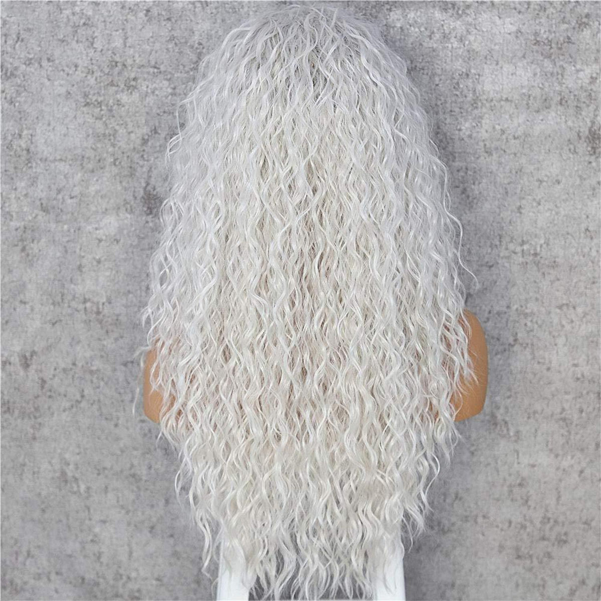 Lockige Blonde Synthetische Perücke mit Lace Front 26 Zoll