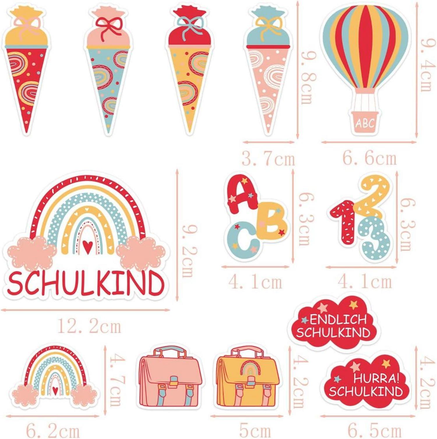 Tortendeko Einschulung Mädchen Cake Topper Schulanfang