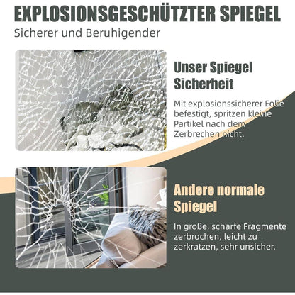 Standspiegel Schwarz Metallrahmen 150x50cm Ganzkörper Spiegel