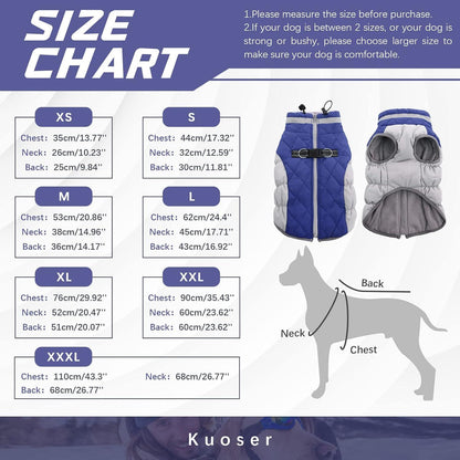 Wasserdichter Hundemantel Winterjacke Fleece Gefüttert
