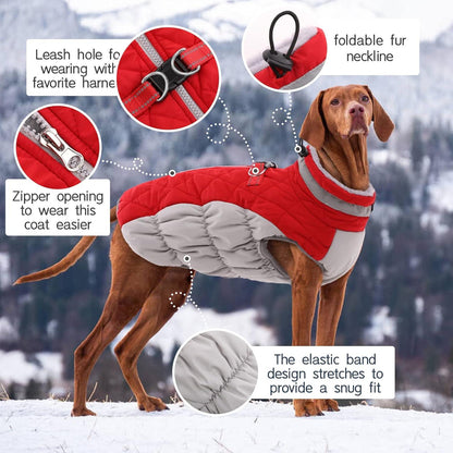 Wasserdichter Hundemantel Winterjacke für Hunde XS Rot