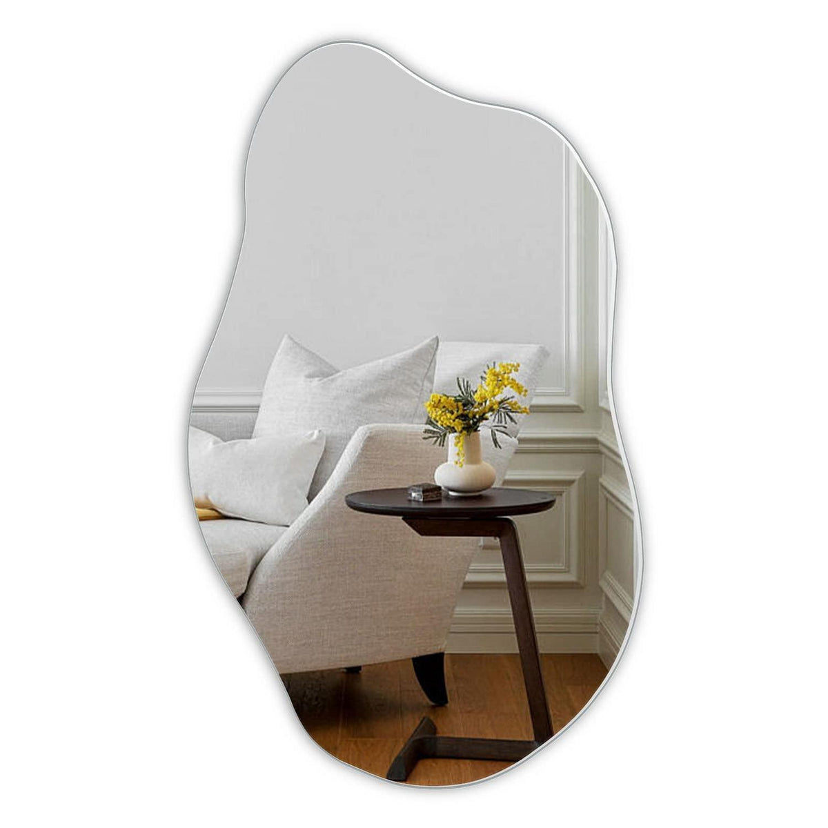 Asymmetrischer Wandspiegel 50x85cm – Rahmenloser Großer Spiegel