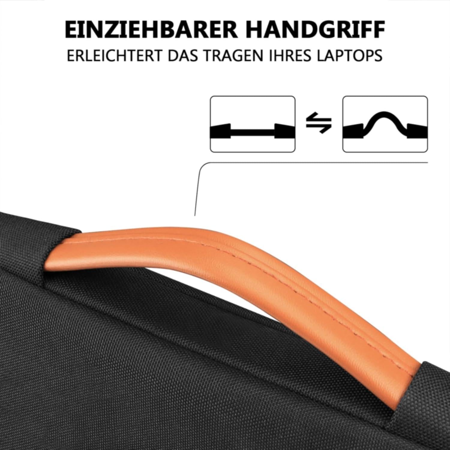 TECOOL Wasserdichte Laptoptasche 16 Zoll für MacBook Pro 16 Schwarz