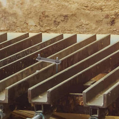 6x M6 Bügelschrauben Edelstahl 80x50mm mit Gegenplatte