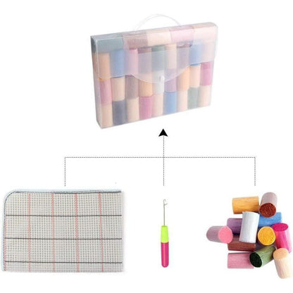 Knüpfhaken-Teppich Set Welpen – DIY Teppich für Kinder & Erwachsene