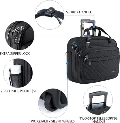 Rollende Laptoptasche 15,6 Zoll mit