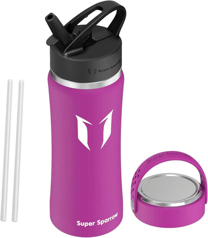 Sport Trinkflasche Edelstahl mit Auslaufsicherem Straw 500/750/1000ml