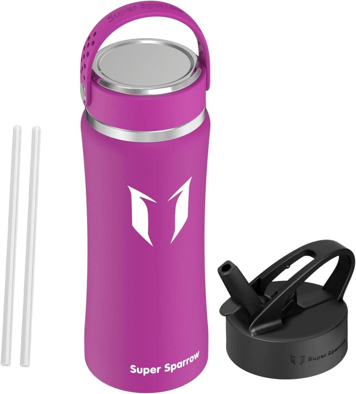 Super Sparrow Trinkflasche 18/8 Edelstahl 1L Lila BPA-frei