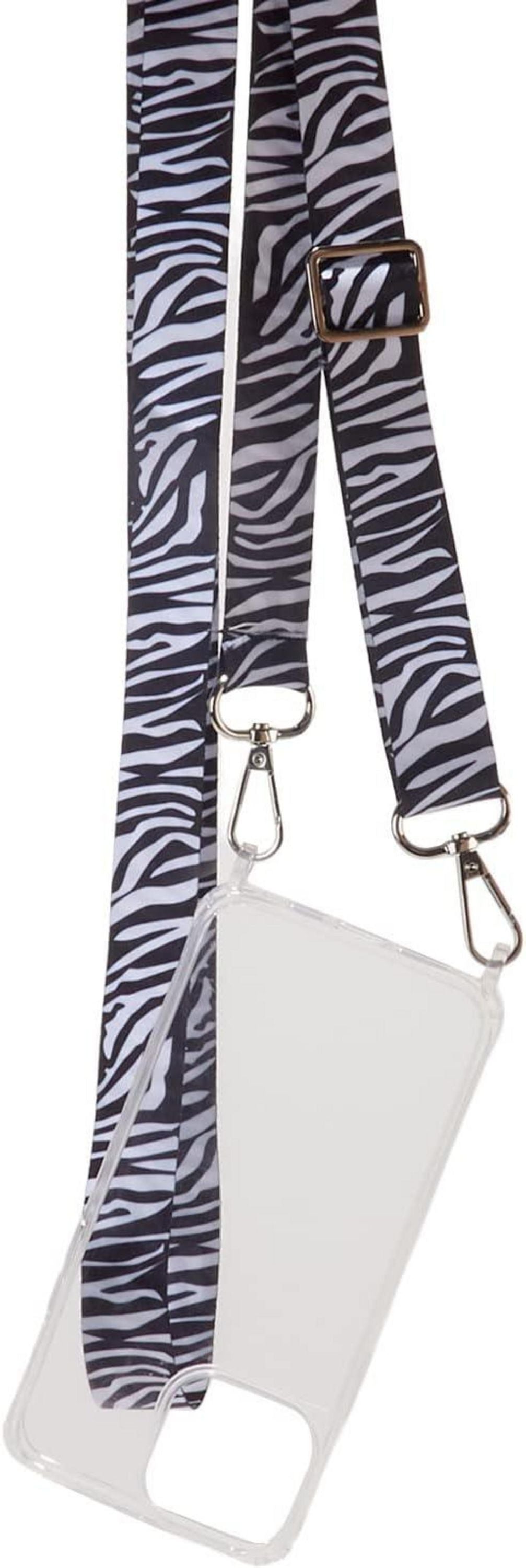 Universelle Handykette mit breitem Band Zebraschwarz Dunkelgrün