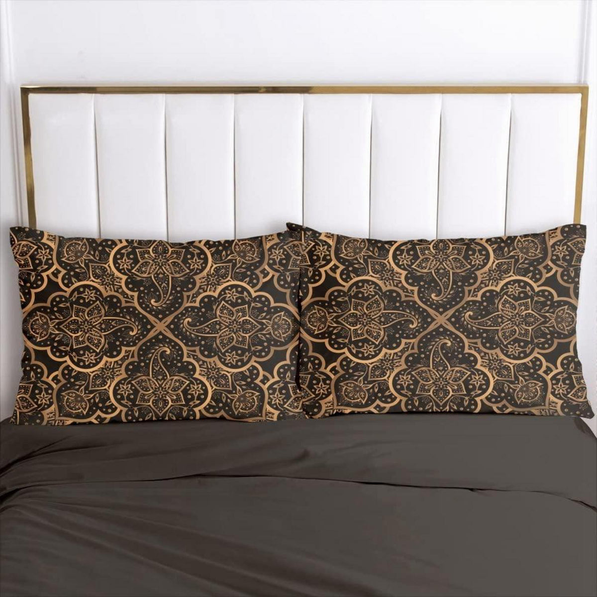 Bettwäsche Set Böhmen Schwarz Gold 135x200cm 4-teilig