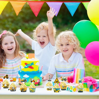 Bagger Baustelle Tortendeko: 48 Stück Cake Topper Cupcake Wrapper