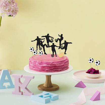 48 Stück Fußball Cupcake Topper Muffin Deko Geburtstagsfeier Kuchendeko