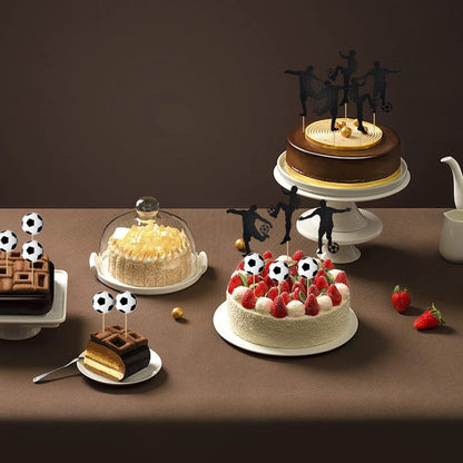 48 Stück Fußball Cupcake Topper Muffin Deko Geburtstagsfeier Kuchendeko