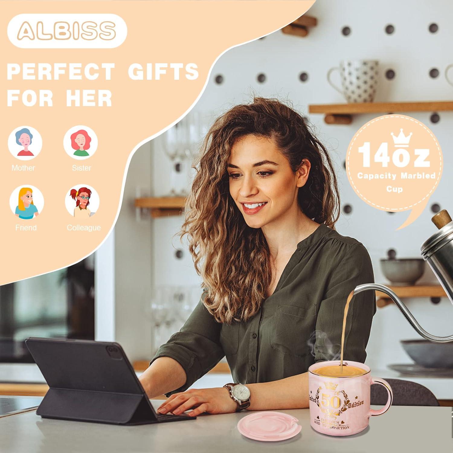 Marmor Kaffeetasse Gold Geschenk zum 50. Geburtstag für Frau