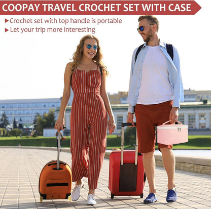 Coopay 62 Stück Häkelnadel Set für Anfänger mit Wolle und Tasche