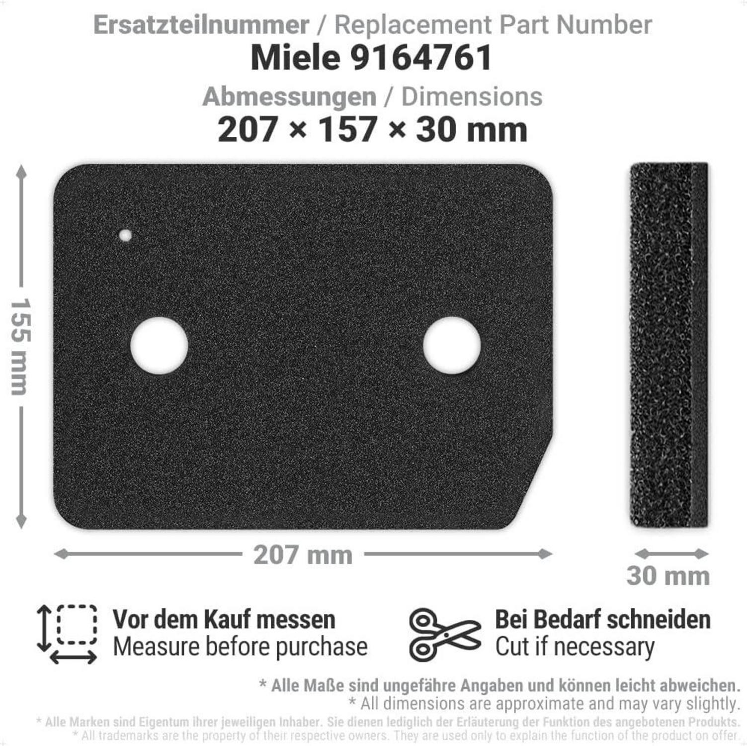 2x Trockner Filter für Miele 9164761 Fein-Grob Wärmetauscher Dryer