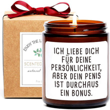 Lustige Duftkerze Teakholz für Männer - Geschenk für