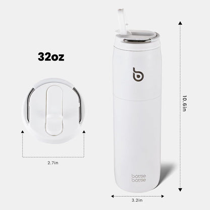 Isolierte Wasserflasche Edelstahl 32oz mit Strohhalm Griff BPA-frei