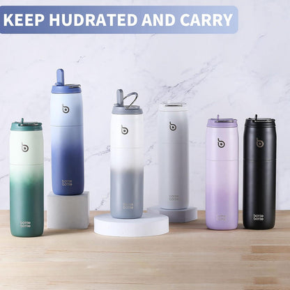 Isolierte Edelstahl Wasserflasche 32oz mit Strohhalm Griff auslaufsicher