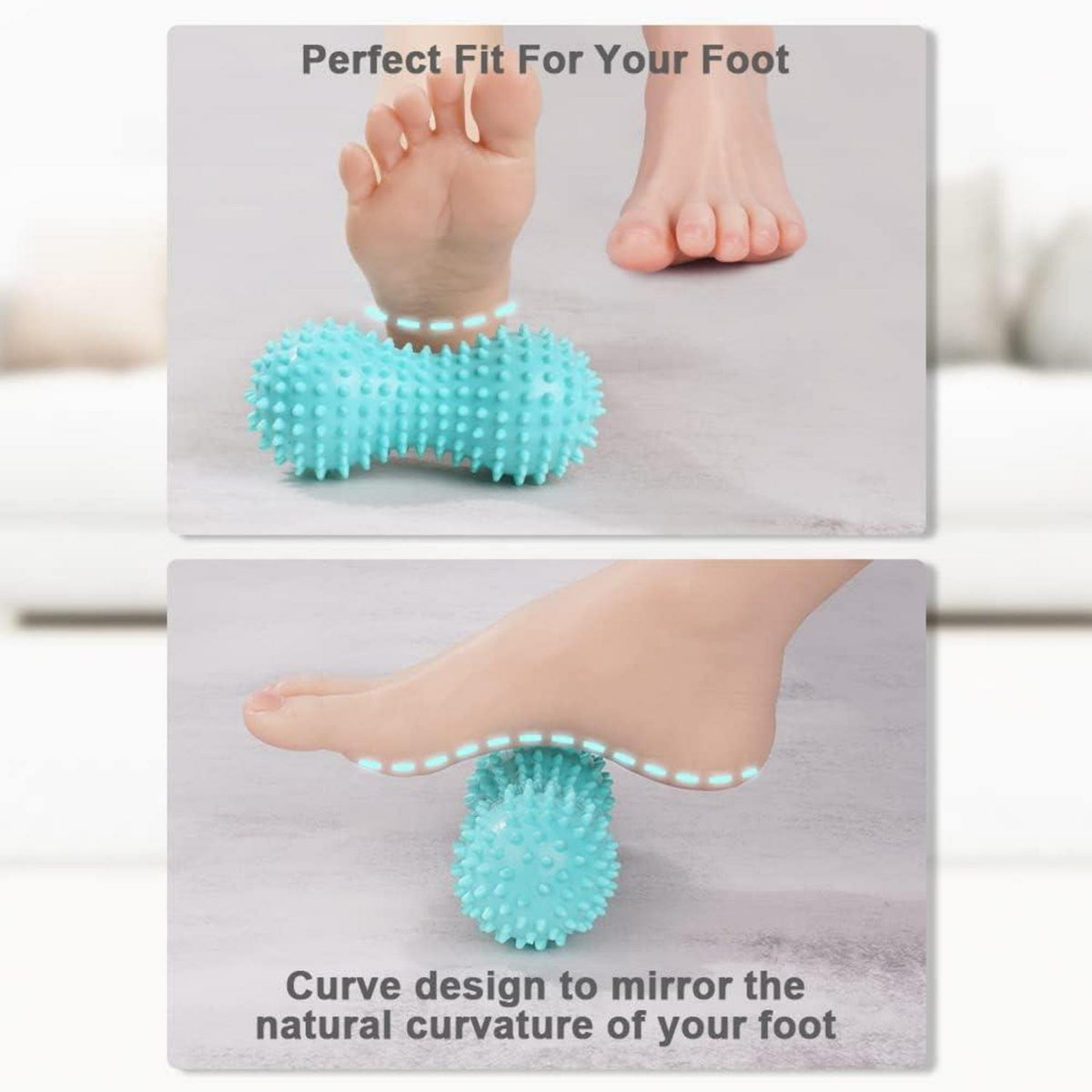 3er Set Faszienmassagebälle Igelball mit Noppen Massagebälle Hart