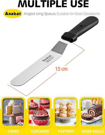 Professioneller Glasurspatel mit 15 cm Edelstahlklinge & ergonomischem