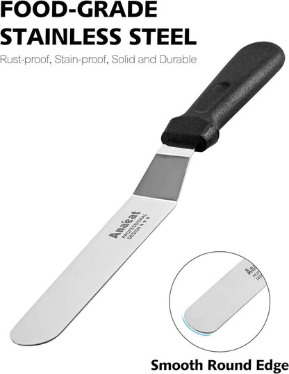 Professioneller Glasurspatel 15cm Edelstahl Klinge Zuckerguss-Kuchenspatel
