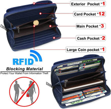 Handytasche zum Umhängen RFID Schutz Leder Damen Geldbörse