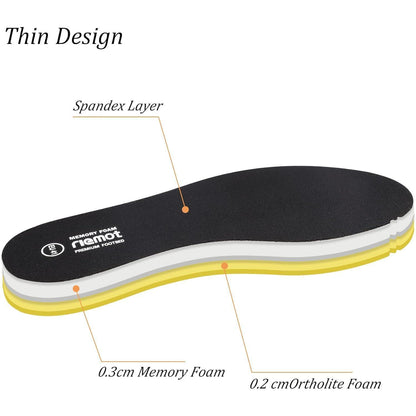 Memory Foam Einlegesohlen für Damen und Herren - Weiche