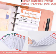 Budget Planner A6 PU Leder Geld Binder Organizer