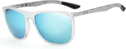 Polarisierte Kohlefaser Sonnenbrille Quadratisch UV400 Schutz