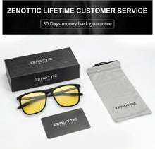 ZENOTTIC Herren Polarisierte Sonnenbrille Kohlefaser Quadratisch UV400 Angeln