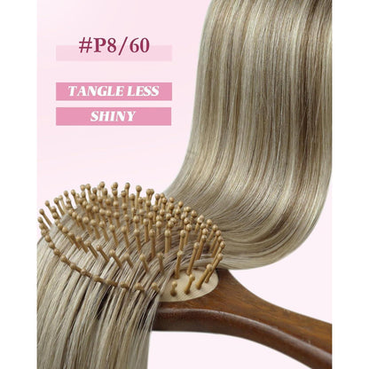 Echthaar Microring Extensions Braun Blond 55cm