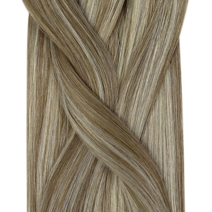 Echthaar Microring Extensions Braun Blond 55cm