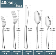 Premium Edelstahl Besteck Set für 8 Personen