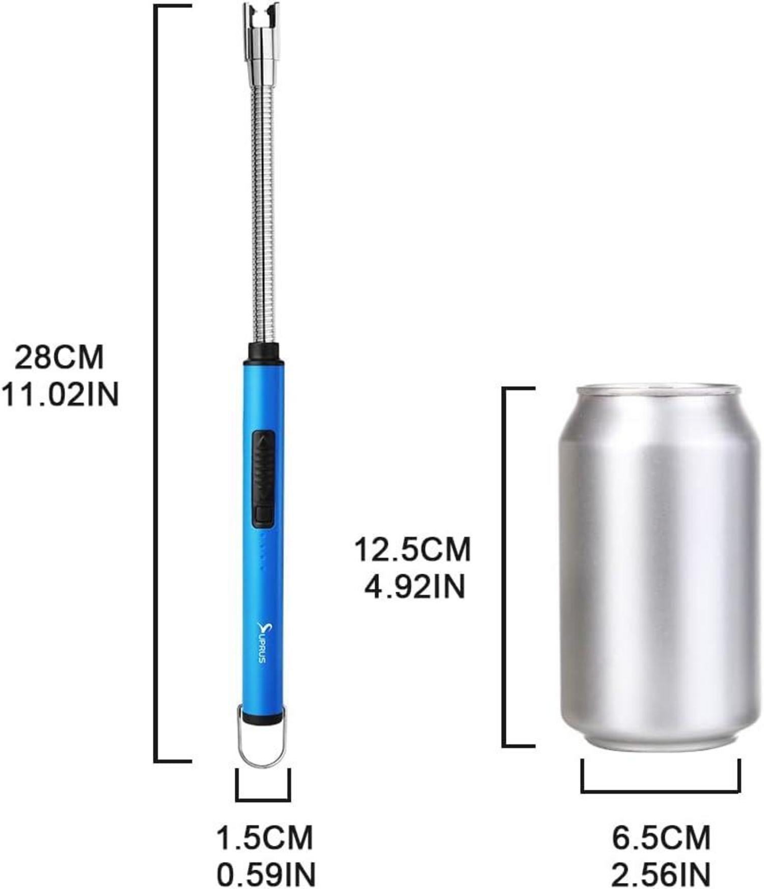SUPRUS Elektrisches Lichtbogen Feuerzeug USB Wiederaufladbar Blau