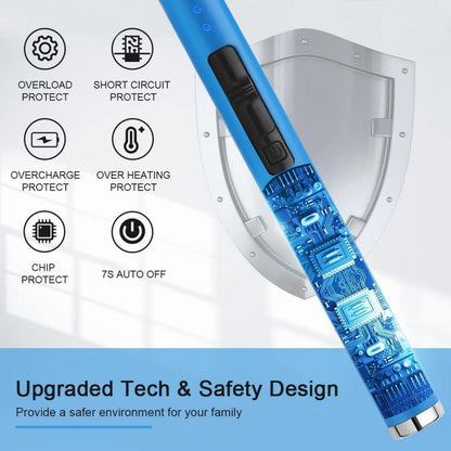SUPRUS Lichtbogen Feuerzeug USB Aufladbar Plasma Blau