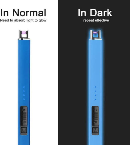 Elektrisches USB-Lichtbogenfeuerzeug dunkelblau wiederaufladbar