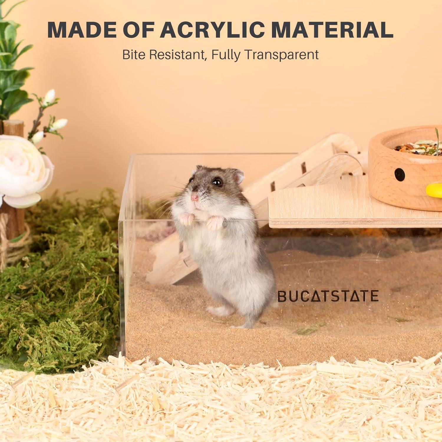 Acryl Hamster-Sandbad für Mäuse & Rennmäuse 20cm Durchmesser