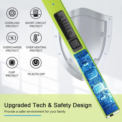 SUPRUS Leuchtfeuerzeug USB-Lichtbogenanzünder gelb - Winddicht und wiederaufladbar
