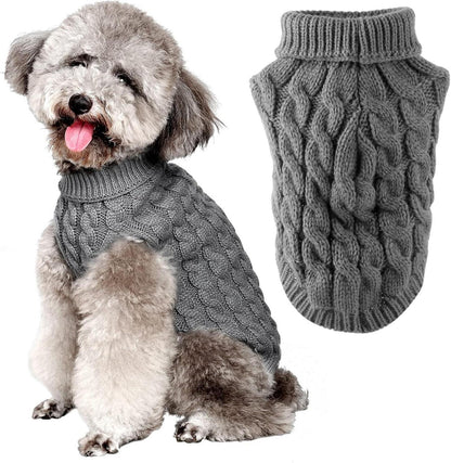 Hundepullover Winter Strickpullover Rollkragen Weich Kleine Hunde