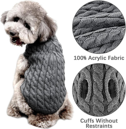 Strickpullover Hund Winter Warm Small Dog Rollkragen Puli Kleine
