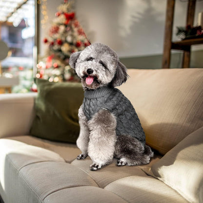 FWLWTWSS Hundepullover Winter Warmer Strickpullover Rollkragen Medium